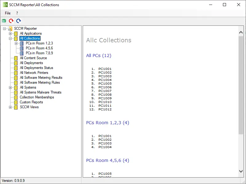 SCCM Reporter All Collections